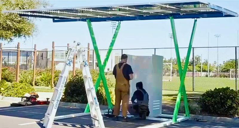 برق خورشیدی از سایبان خودروها-فناوری PairTree